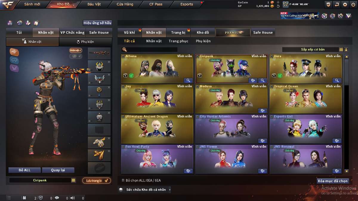 shop acc cf uy tin gia re